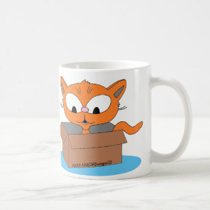 Mug I Love (coeur) MY GINGER CAT Cute Cat in Box