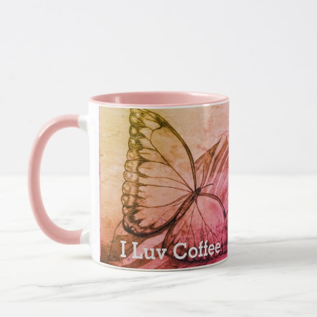 Mug I Love Coffee Butterfly (Gauche)