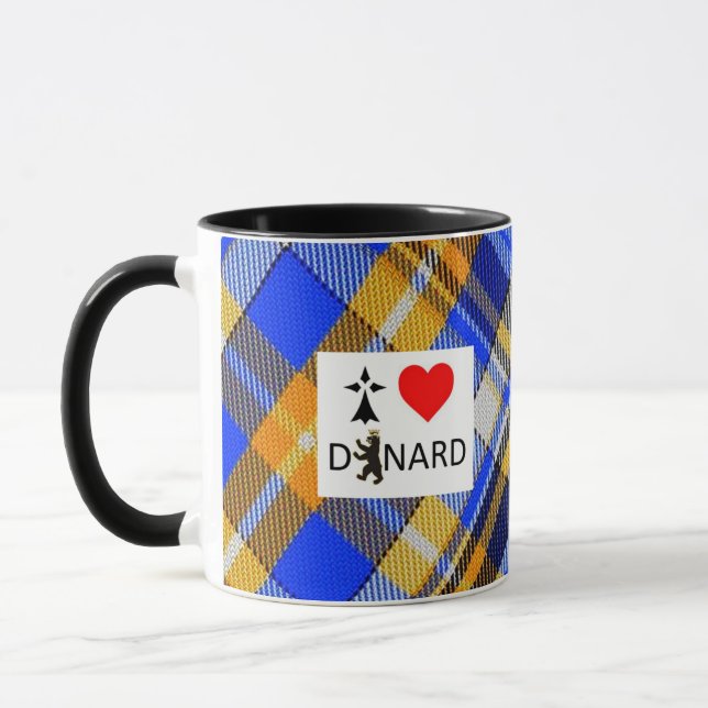 Mug I love Dinard et tartan (Gauche)