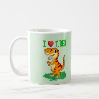 Mug I Love dinosaures, design amusant .. Carte