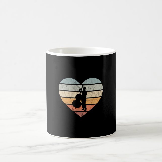 Mug I Love Double Basse Coeur Rétro (Centre)