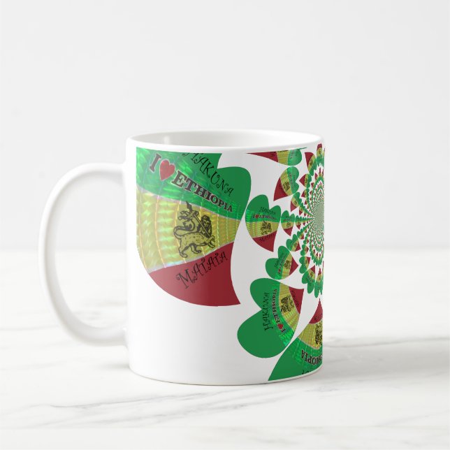 Mug I Love Ethiopia Kaleidoscope - Heartfeel Rasta Art (Gauche)