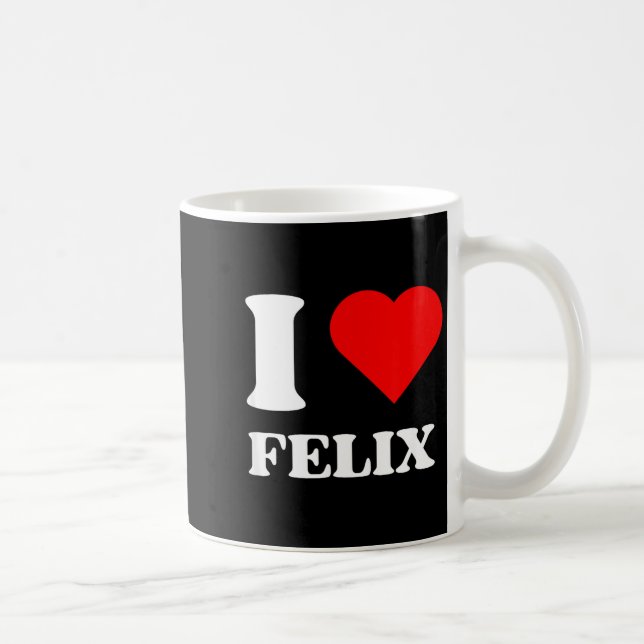 Mug I Love Felix I Heart Felix Name Y2k Valentines Day (Droite)