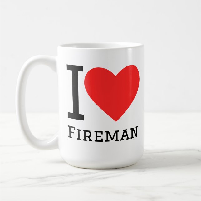 Mug I love fireman  (Gauche)