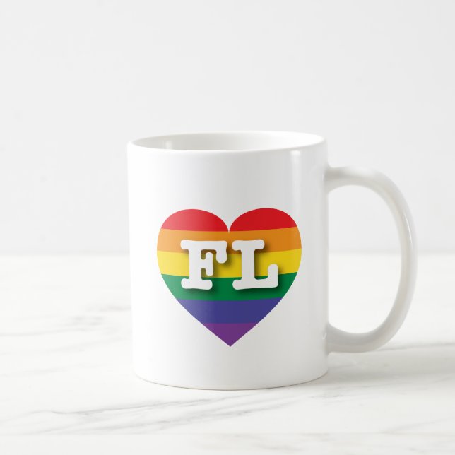 Mug I Love Florida Rainbow Heart (Droite)