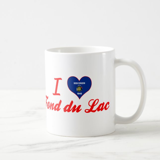 Mug I Love Fond du Lac, le Wisconsin (Droite)