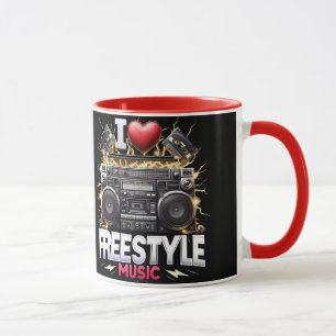 Mug I Love Freestyle Music