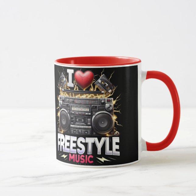 Mug I Love Freestyle Music (Droite)