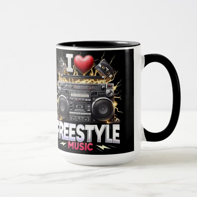 Mug I Love Freestyle Music (Droite)