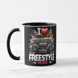 Mug I Love Freestyle Music