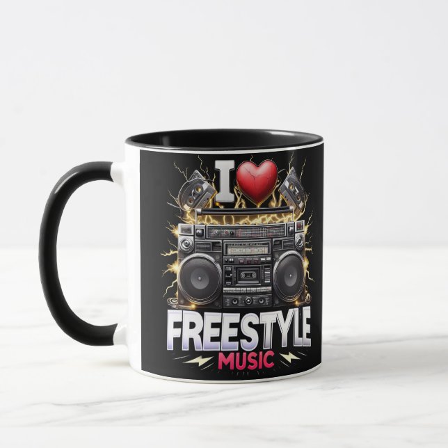 Mug I Love Freestyle Music (Gauche)