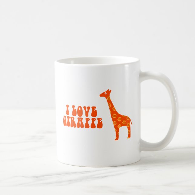 Mug I Love Giraffe (Orange) (Droite)