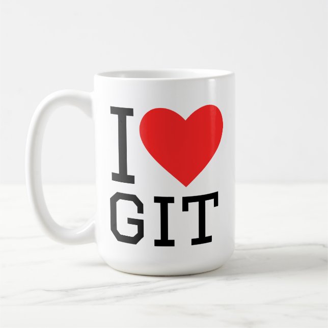 Mug I love git (Gauche)