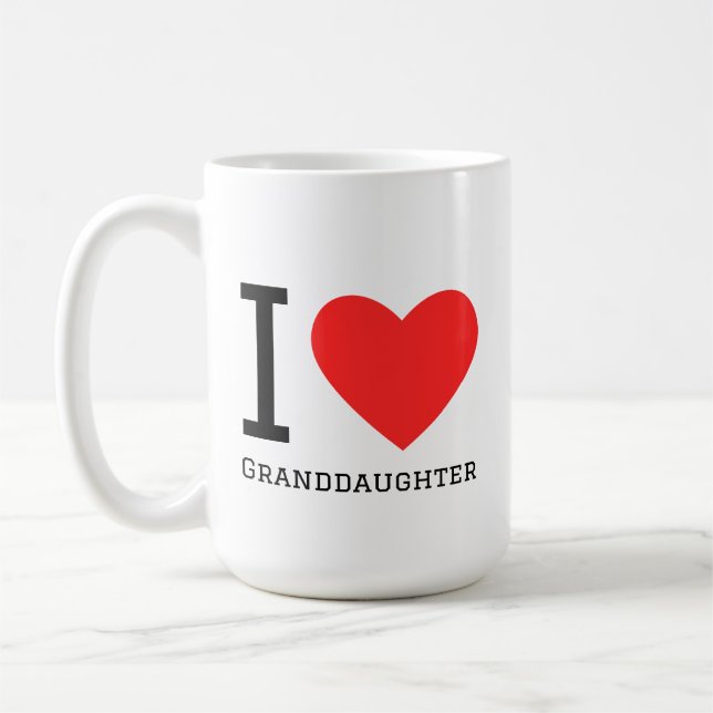 Mug I love granddaughter (Gauche)
