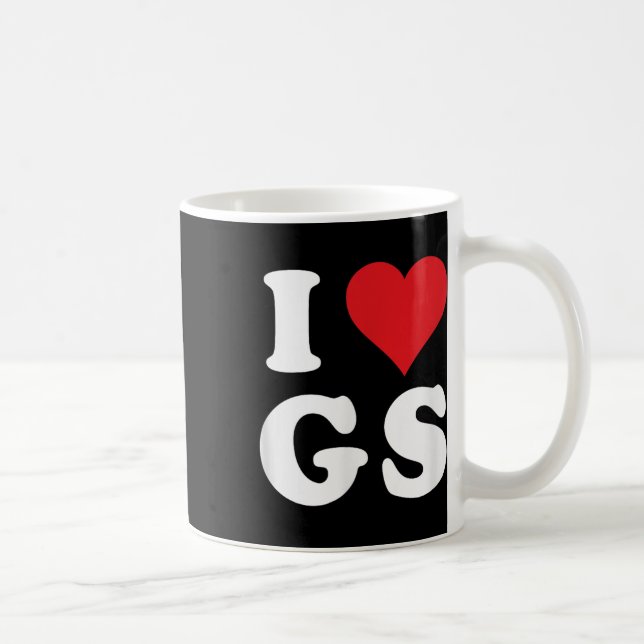 Mug I Love Gs Initiales I Heart G.s. Prénom G (Droite)