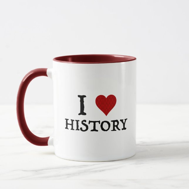 Mug I Love (Heart) History (Gauche)