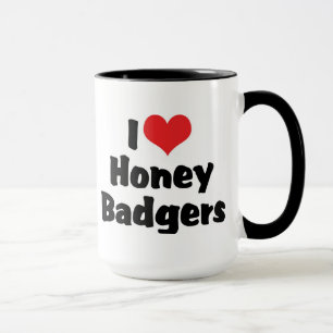 Mug I Love Heart Honey Badgers