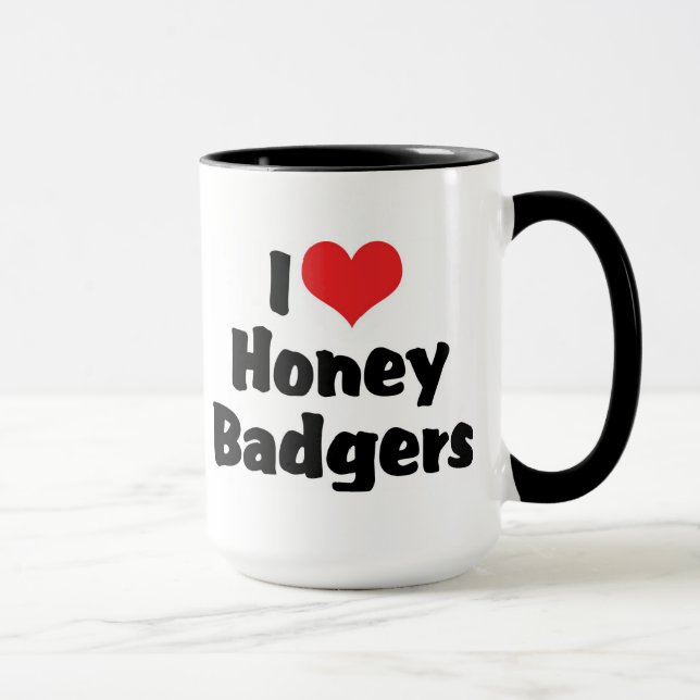Mug I Love Heart Honey Badgers (Droite)