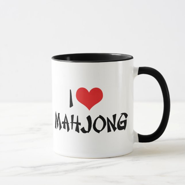 Mug I Love Heart Mahjong - Mah Jong Lover (Droite)