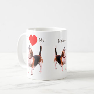 Mug I Love Heart Mon Amoureux des chiens Beagle