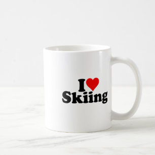 Mug I Love Heart Ski Skis Snowboard