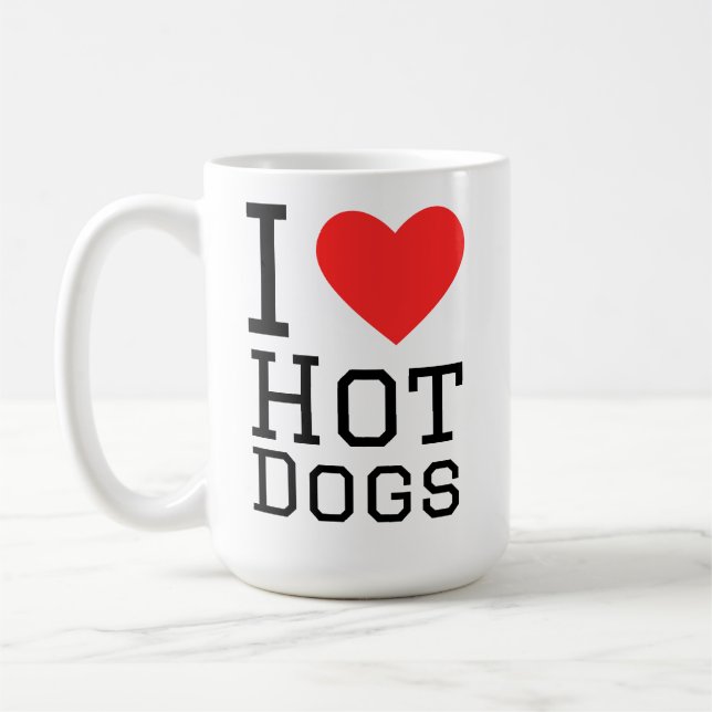 Mug I love hot dogs (Gauche)