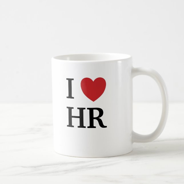 Mug I Love HR and HR Me Love Funny Citation Cadeau (Droite)