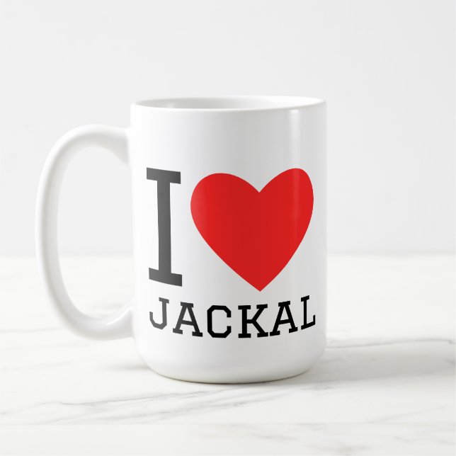 Mug I love jackals  (Gauche)