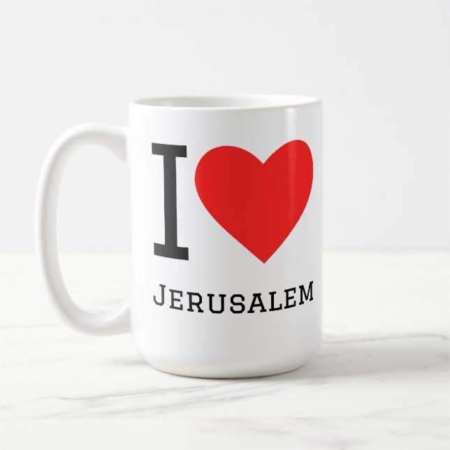 Mug I love Jerusalem  (Gauche)