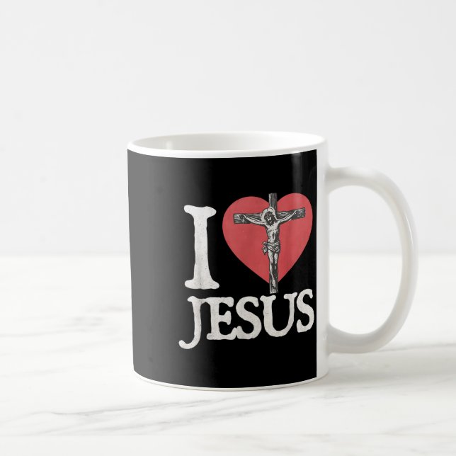 Mug I Love Jesus Retro Christian Religious For Men Wom (Droite)