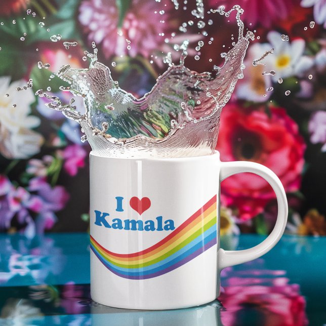 Mug I Love Kamala Harris Cute Rainbow (Créateur téléchargé)