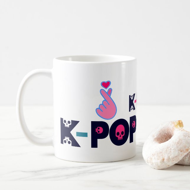 Mug I Love KPop Fabuleux Classique Blanc (Avec donut)