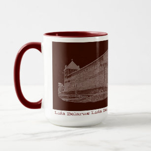Mug I Love Lida Belarus Architecture Castle Sketch