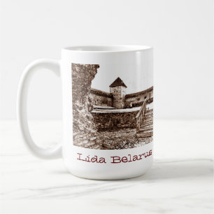 Mug I Love Lida Belarus Architecture Castle Sketch 
