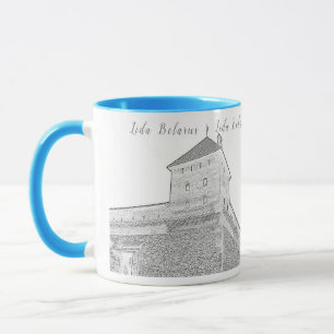 Mug I Love Lida Belarus Architecture Castle Sketch