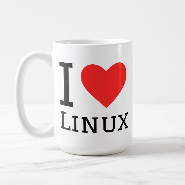 Mug I love linux (Gauche)
