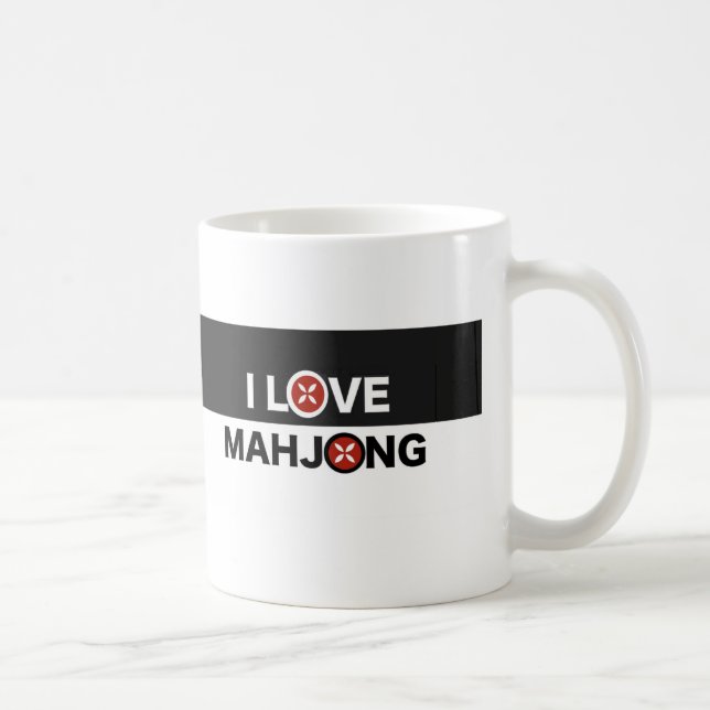 Mug I Love Mahjong O Remplacé par MJ Flower (Droite)