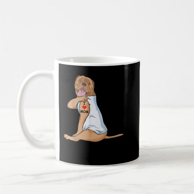 Mug I Love Maman Tattoo Dogue De Bordeaux Maman Amoure (Gauche)