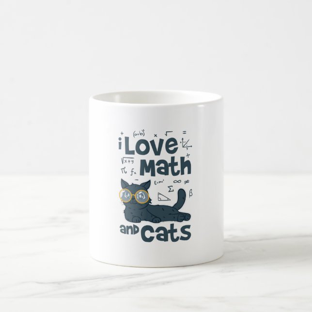 Mug I Love Math and Cats (Centre)