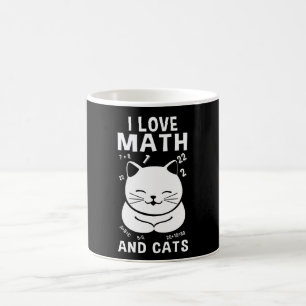 Mug I Love Math And Cats School Enseignant Cadeau Amou