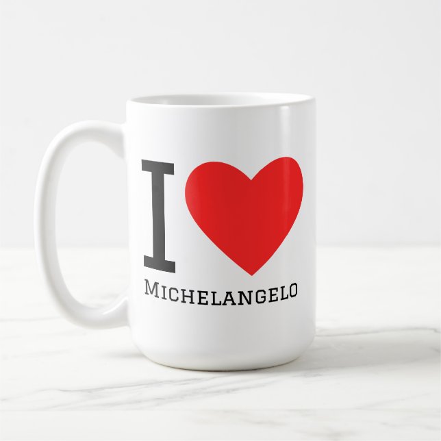 Mug I love Michelangelo  (Gauche)