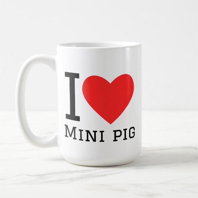 Mug I love mini pig (Gauche)