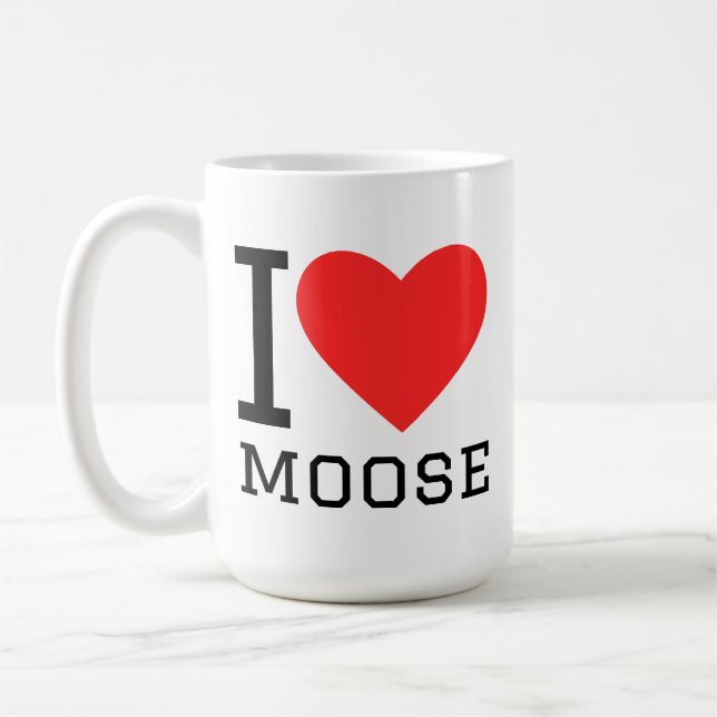 Mug I love moose (Gauche)