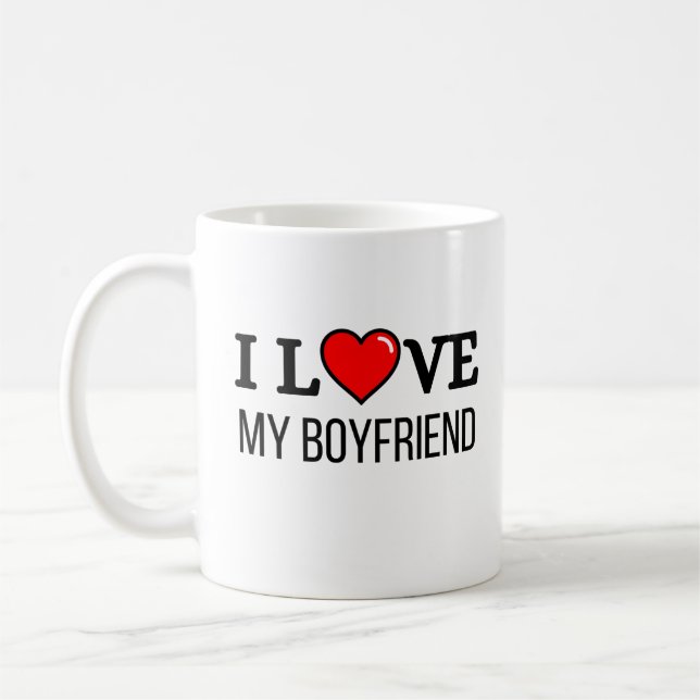 Mug I love my boyfriend (Gauche)