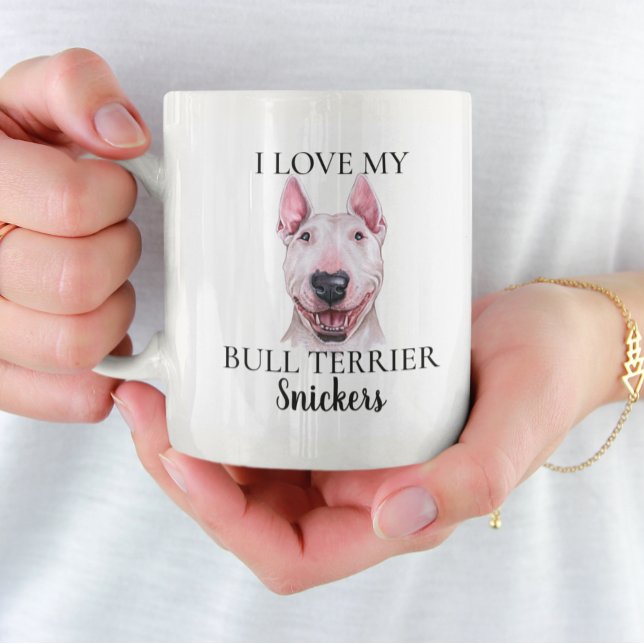 Mug I Love my Bull Terrier Chien monogramme (Créateur téléchargé)