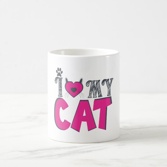 Mug I Love My Cat – Cute Pet Lover Design (Centre)