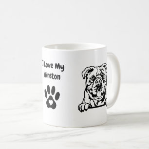 Mug I Love my CONTINENTAL BULLDOG Nom et Empreinte de 