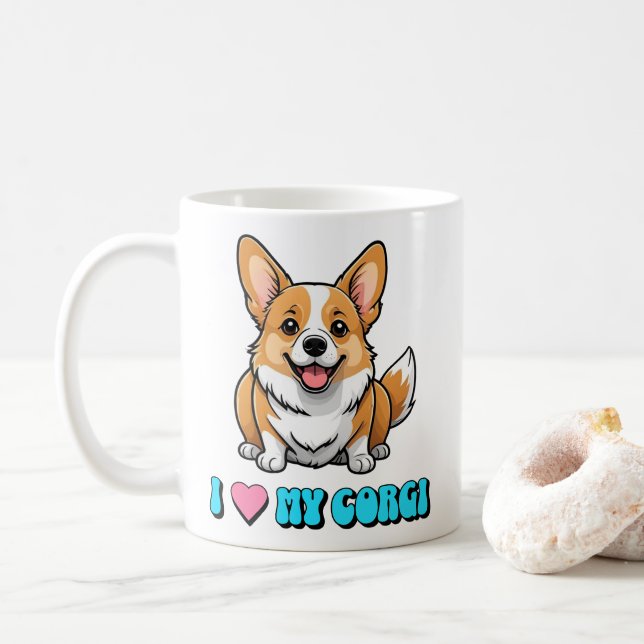 Mug I Love My Corgi (Avec donut)