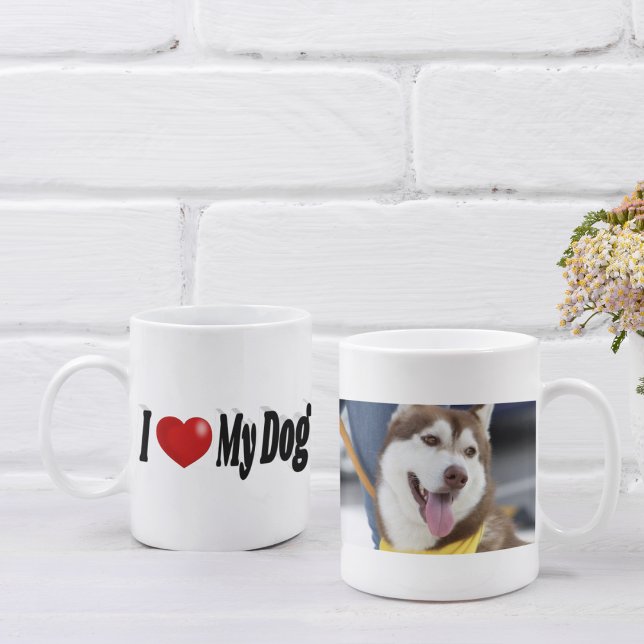 Mug I Love My Dog photo (Créateur téléchargé)