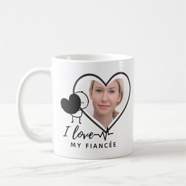 Mug I Love My fiancée - Meilleur Ami Personnalisé Cute (Gauche)